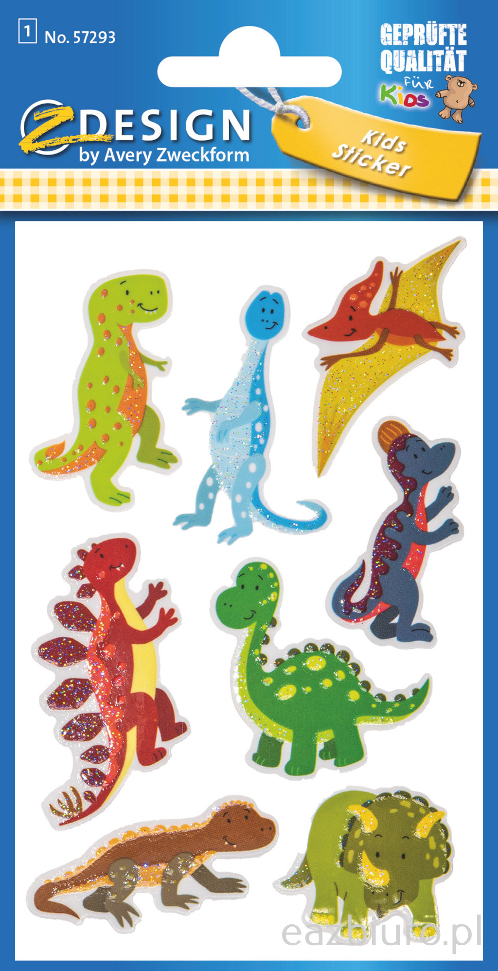 Brokatowe naklejki - dinozaury avery z-design | espryciarze.pl | Odkryj świetną okazję