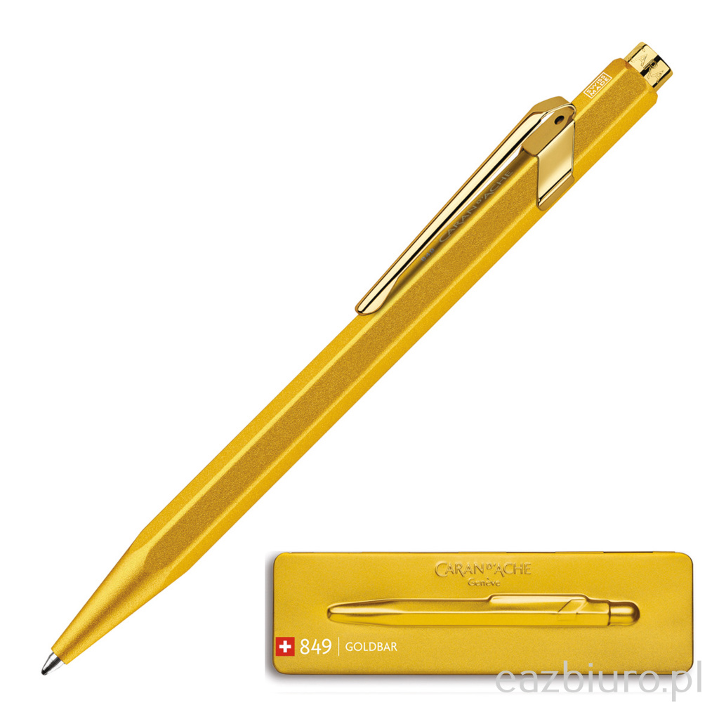 Ż-Długopis Caran d'ache 849 goldbar, m, w pudełku, | espryciarze.pl | Sprawdź ofertę