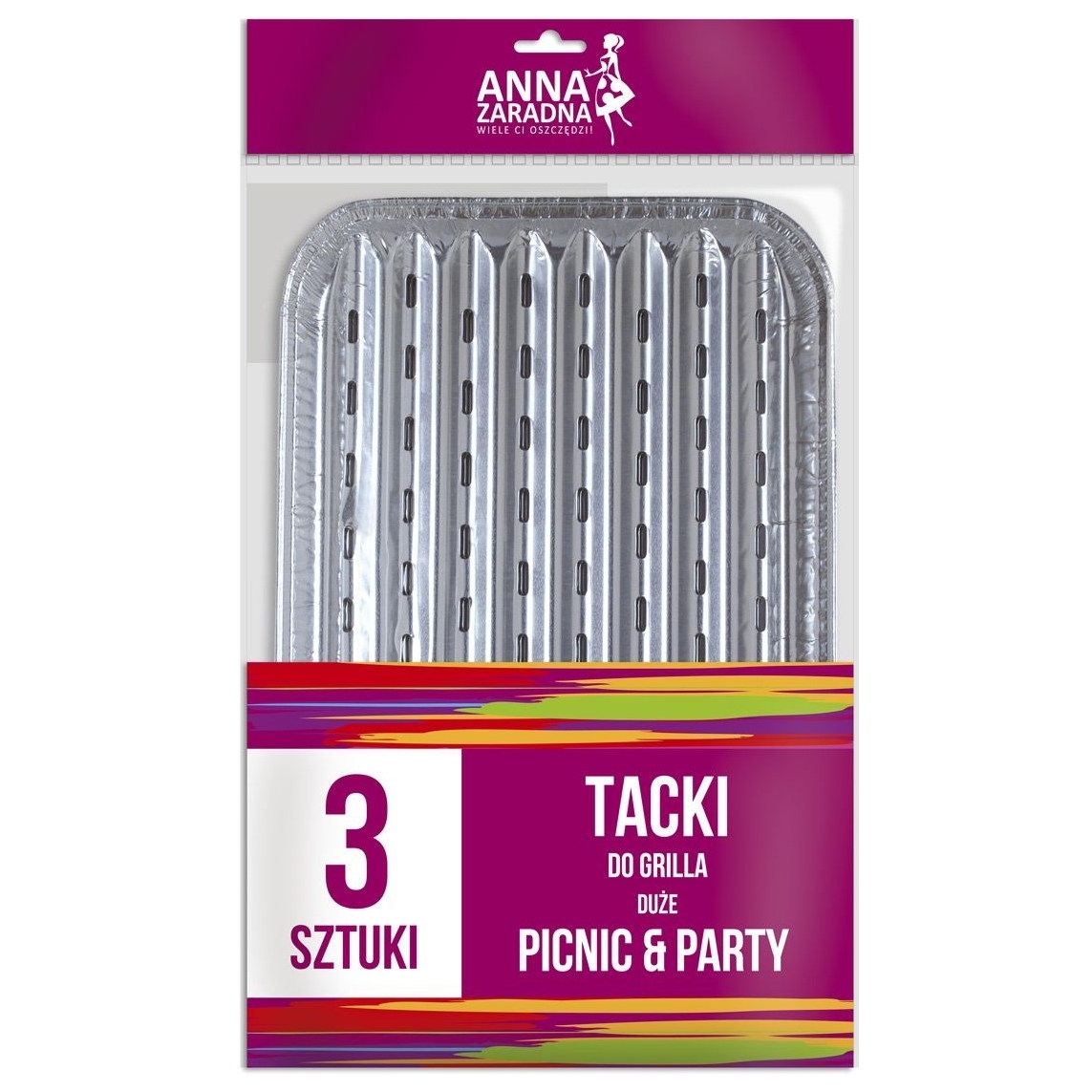 Tacki do grilla duże 34,5 x 22,5 cm, 3 sztuki, Anna Zaradna | espryciarze.pl |Zamów online!