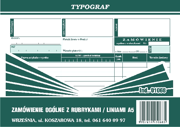 Druk zamówienie z liniami A5 Typograf | espryciarze.pl |Zamów dziś!