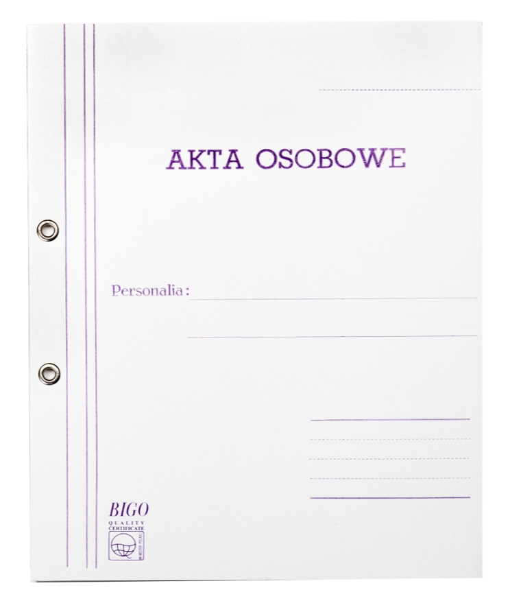Teczka do akt osobowych biała oczkowa Bigo | espryciarze.pl |Skorzystaj teraz!